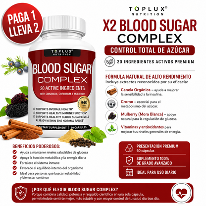 OFERTA BLOOD SUGAR COMPLEX (Paga 1 lleva 2)